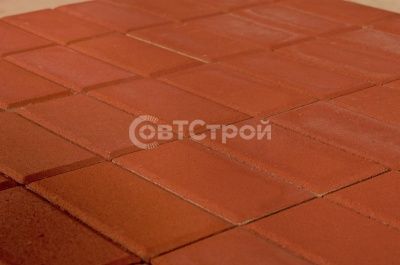 Тротуарная плитка BRAER ПРЯМОУГОЛЬНИК красный 200x100x40 - купить в СовтСтрой