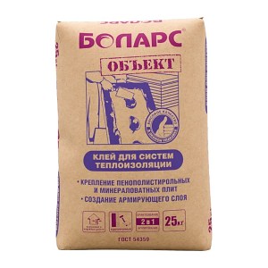 Клей для теплоизоляции морозостойкий Боларс ОБЪЕКТ 25 кг