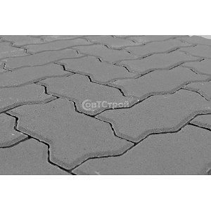 Тротуарная плитка BRAER ВОЛНА серый 240x135x60