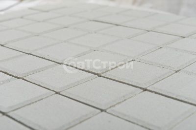 Тротуарная плитка BRAER ЛУВР белый 200x200 - купить в СовтСтрой