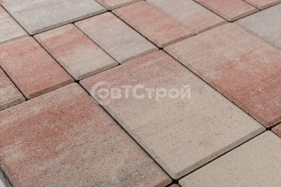 Тротуарная плитка BRAER МОЗАИКА COLOR MIX Фламинго - купить в СовтСтрой