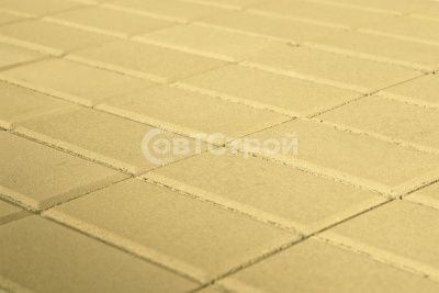 Тротуарная плитка BRAER ПРЯМОУГОЛЬНИК песочный 200x100x60 - купить в СовтСтрой