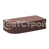 Керамический кирпич КС-Керамик Темный Шоколад R60 радиусный 250*120*65 1НФ М300 полнотелый