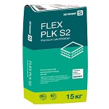 FLEX PLK S2 Плиточный клей высокоэластичный лёгкий, белый (C2 TE S2) НОВИНКА 15 кг