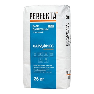 Клей плиточный усиленный PERFEKTA Хардфикс C2 Т, 25 кг - купить в СовтСтрой