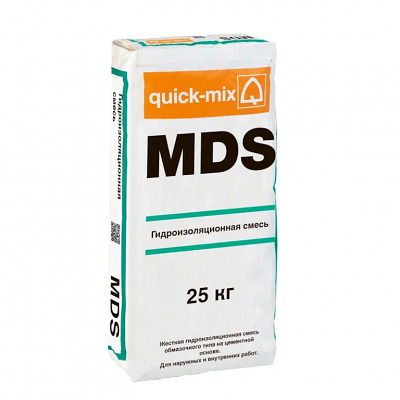 MDS Минеральный гидроизолирующий раствор Quick Mix 25кг - купить в СовтСтрой