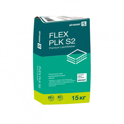 FLEX PLK S2 Плиточный клей высокоэластичный лёгкий, белый (C2 TE S2) 15 кг - купить в СовтСтрой